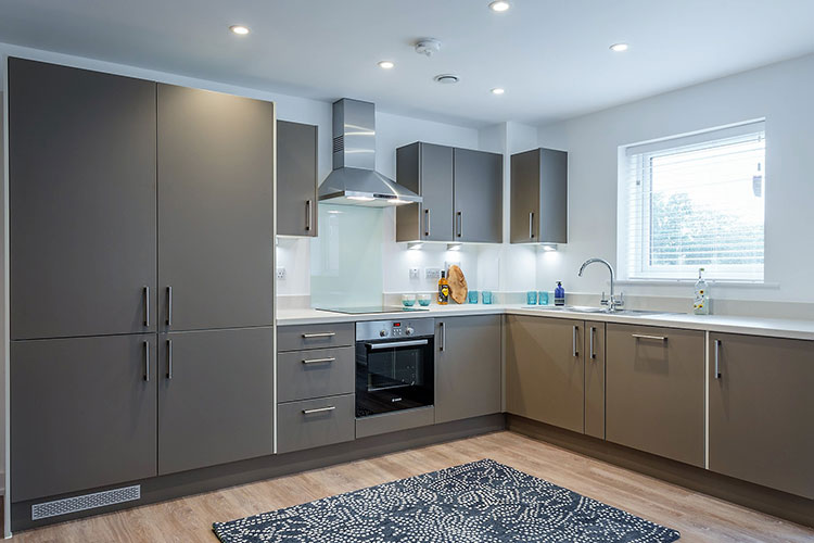 Kitchens come equipped with integrated appliances as standard